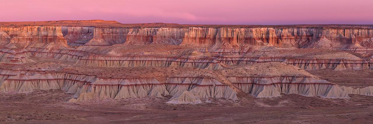 Pink canyon with red stripes