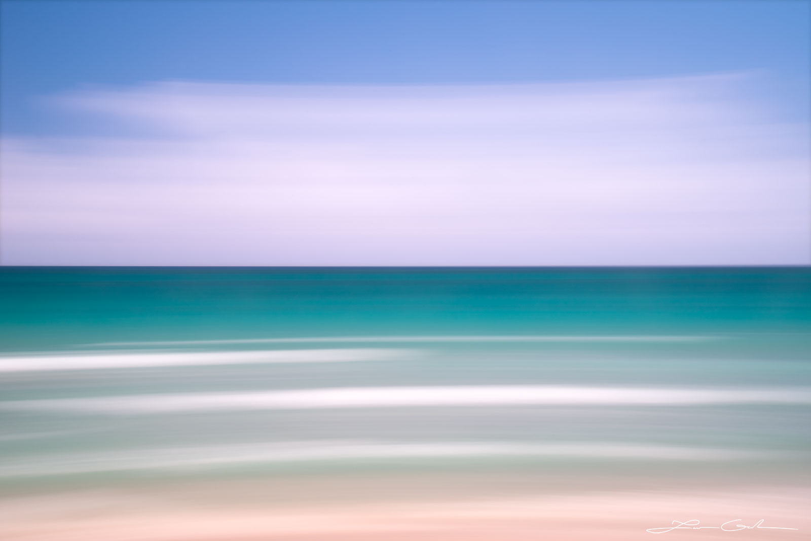 A contemporary minimalist photograph of an abstract ocean and sky - Gintchin Fine Art