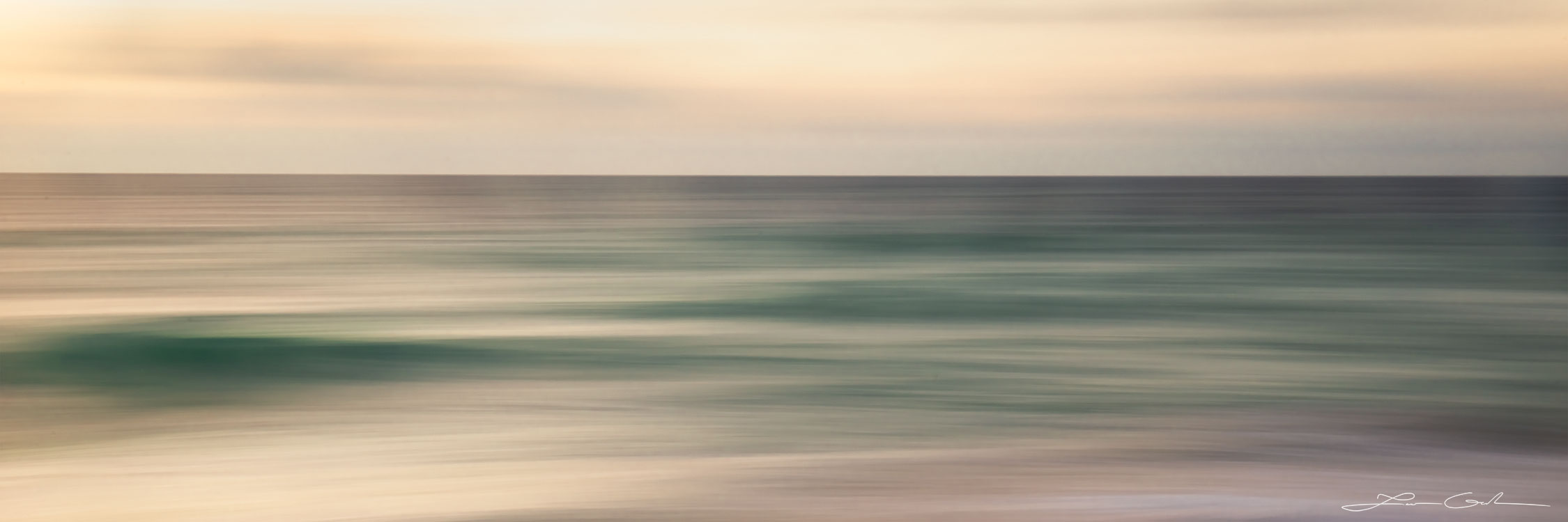 A panoramic ocean abstract photograph - Gintchin Fine Art