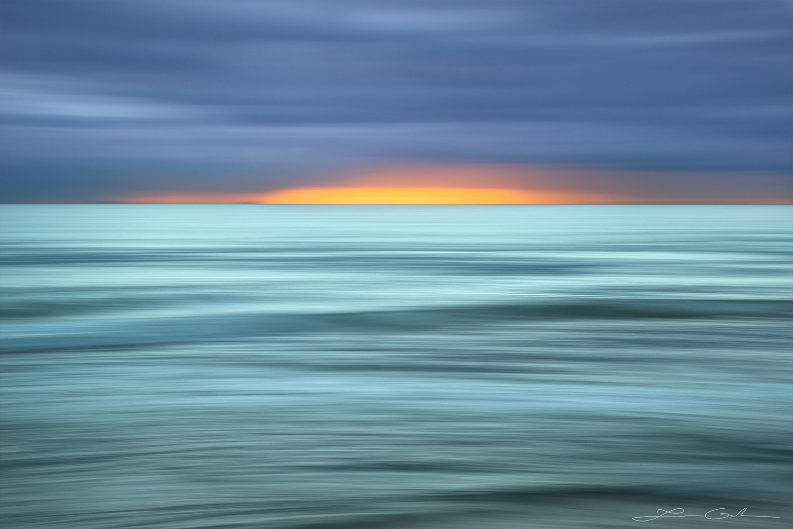 A beautiful silky abstract ocean picture at sunrise - Gintchin Fine Art