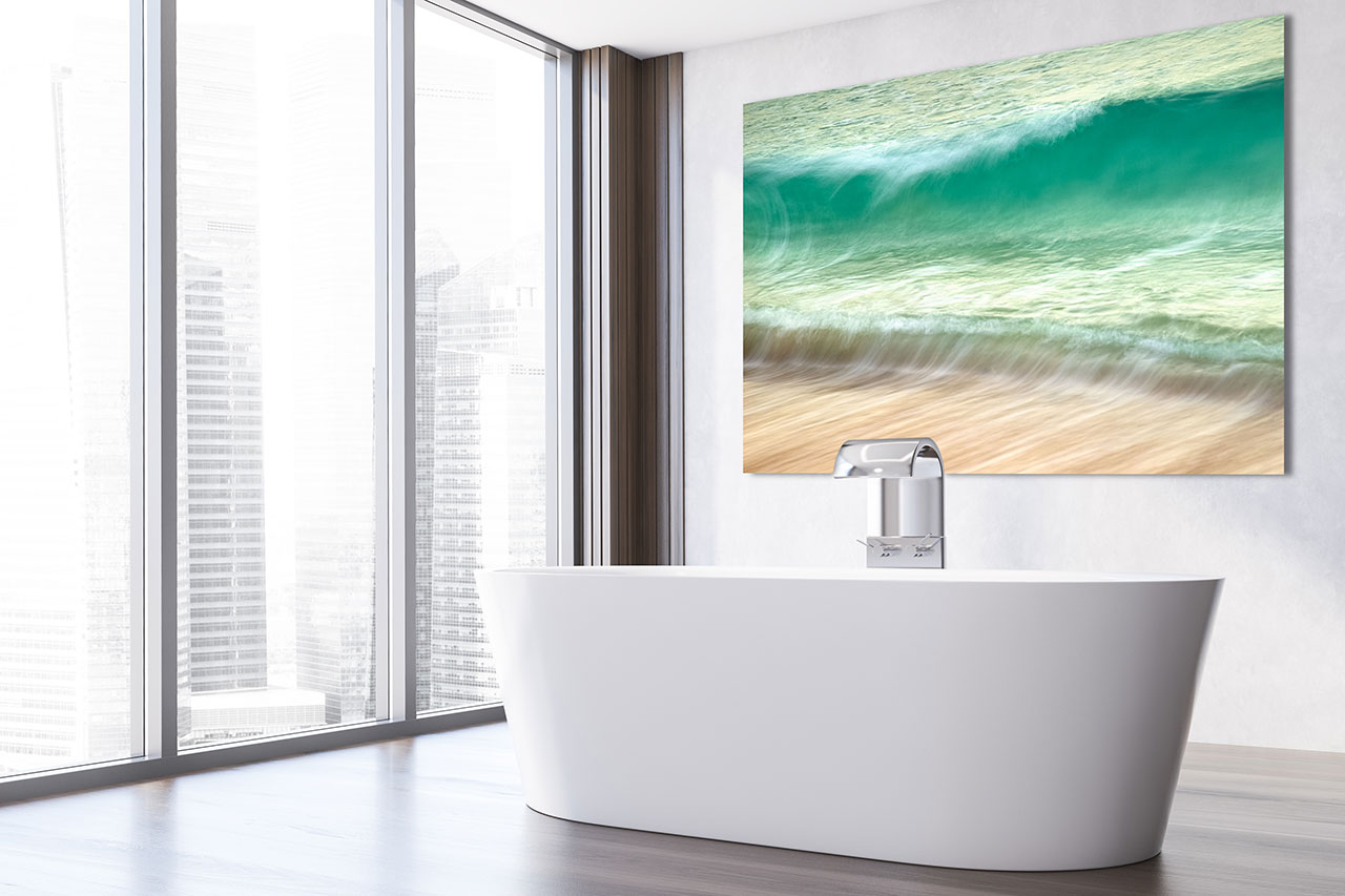 Photography wall decor for bathroom - Ocean Wave - Gintchin Fine Art