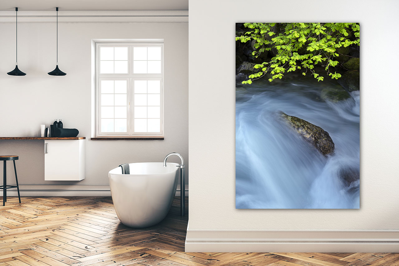 Photography wall decor for bathroom - Cool River - Gintchin Fine Art