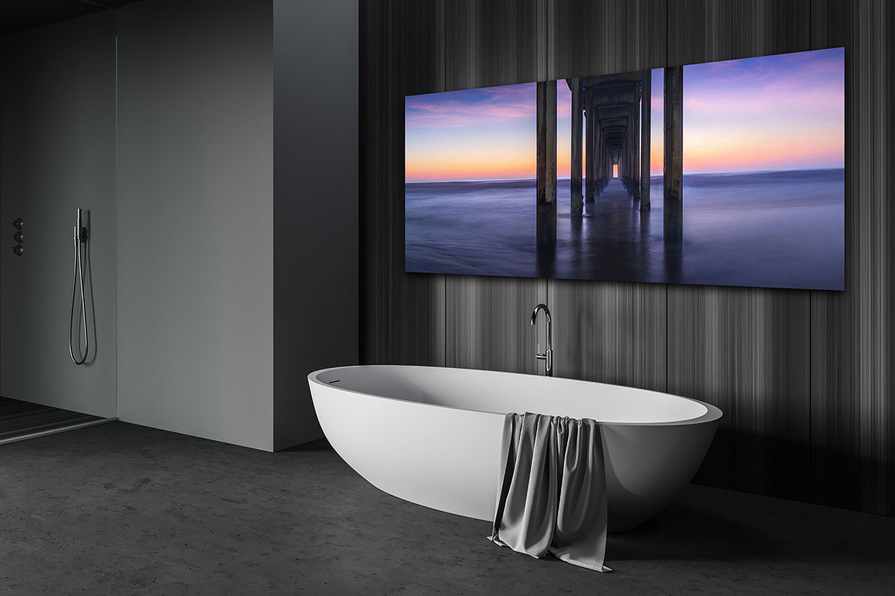 Photography wall decor for bathroom - Panoramic Ocean Print - Gintchin Fine Art