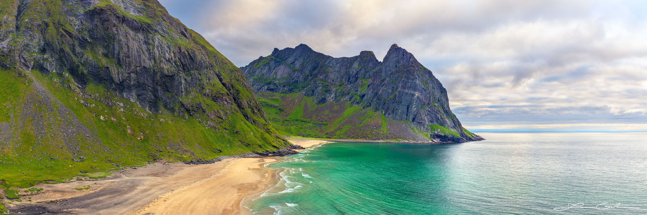A beautiful beach in the Lofoten Islands, Norway - Gintchin Fine Art