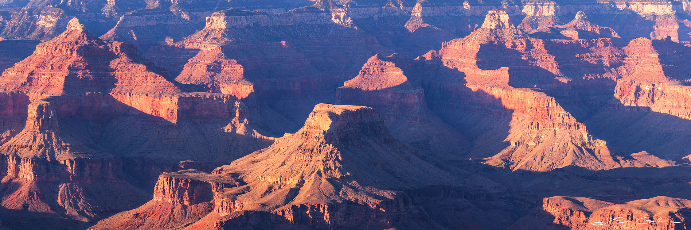 A close up panorama of the Grand Canyon - Gintchin Fine Art