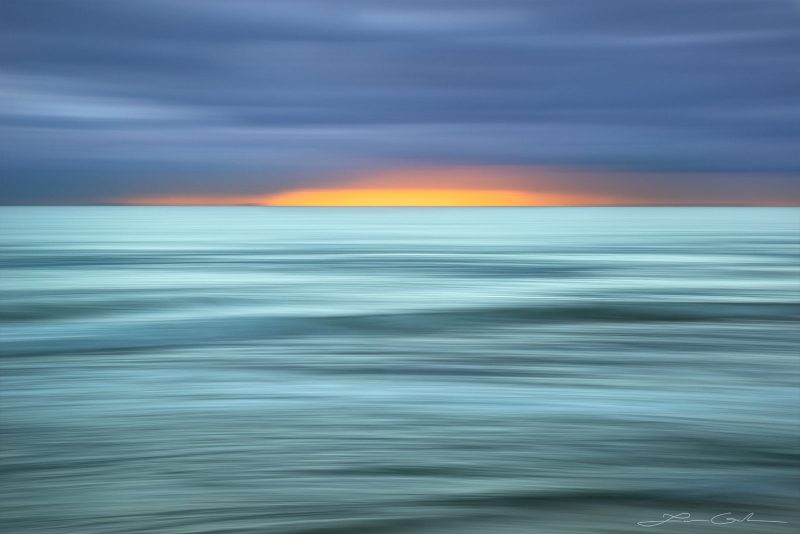A beautiful silky abstract ocean picture at sunrise - Gintchin Fine Art